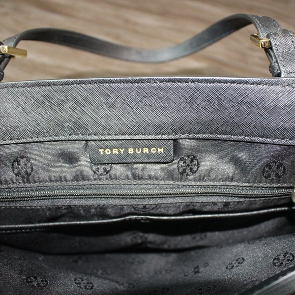 Tory Burch Black Leather Satchel - Picture 7 of 10